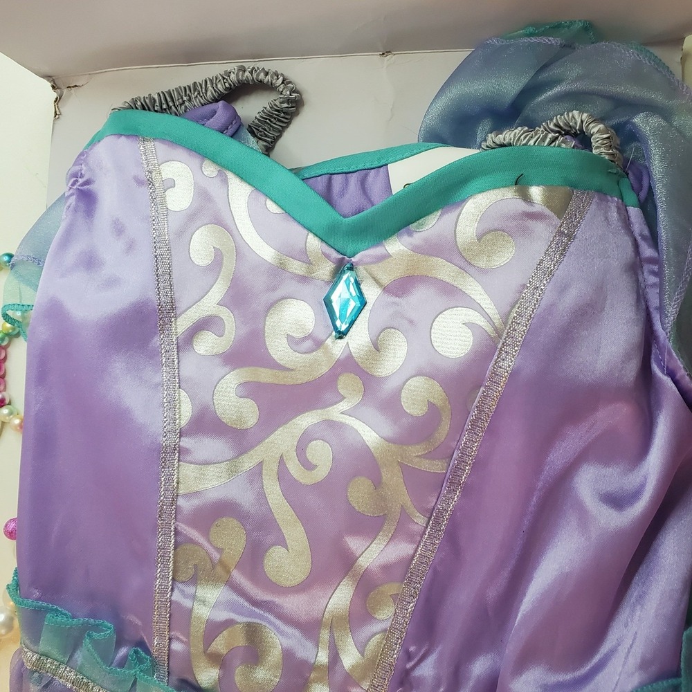 Spooktacular Creations Mermaid Costume Girls Medium 8-10 Purple Teal Red Wig NWT - Picture 8 of 8